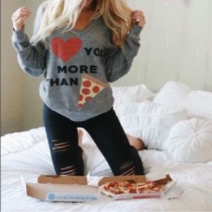 wildfox i heart pizza sweatshirt